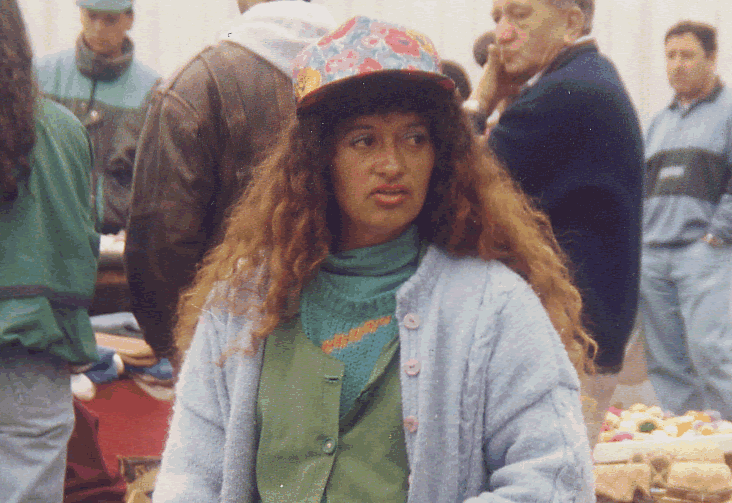 Woman selling Fish for lunch- San Antonio. Chile